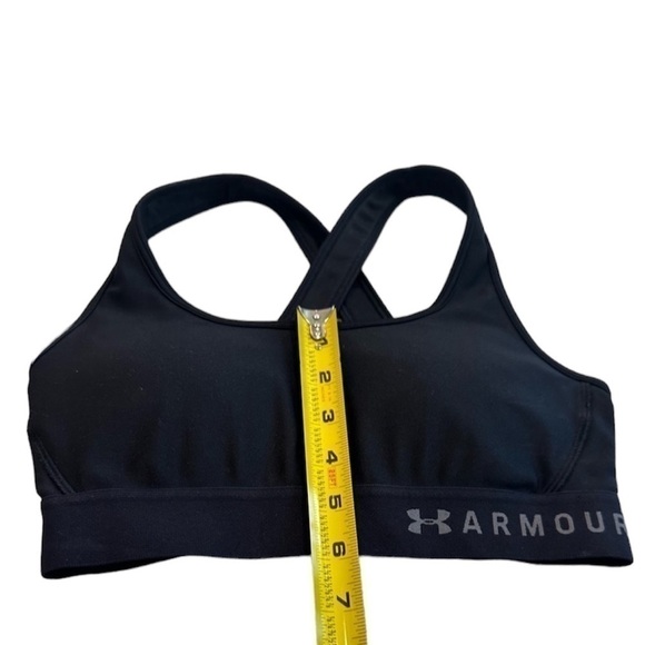 Under Armour Women's Mid Crossback Sports Bra Black - Picture 4 of 5
